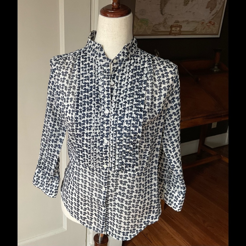 J. Crew Dark Navy Linen Shirt